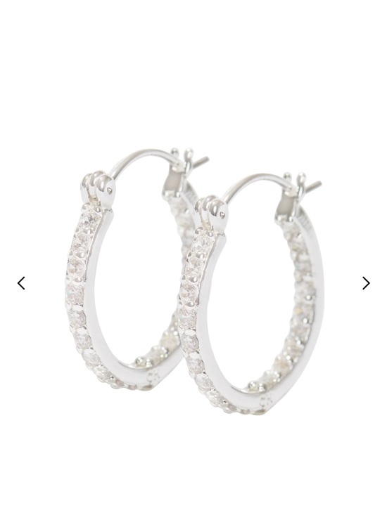 Crystal Haze Jewelry - Crystal Haze Women Rare Limited Edition Mini Serena Hoop Earrings Silver MSRP 68